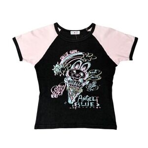 Angel Blue ice cream graphic baby tee